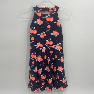 Janie and Jack Navy Dress with Orange Print